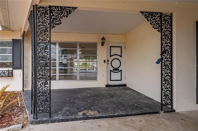 view of doorway to property