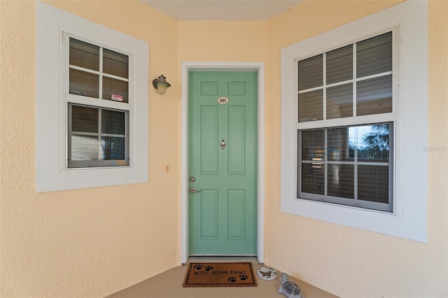 view of doorway to property