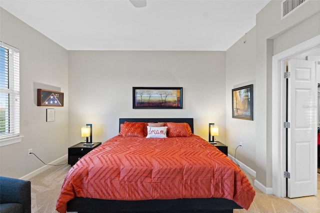 view of carpeted bedroom