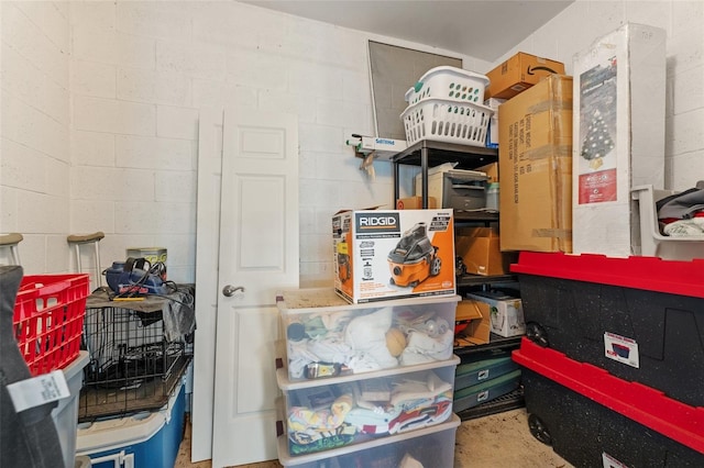 view of storage room