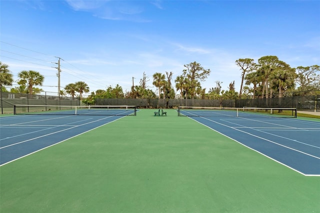 view of sport court