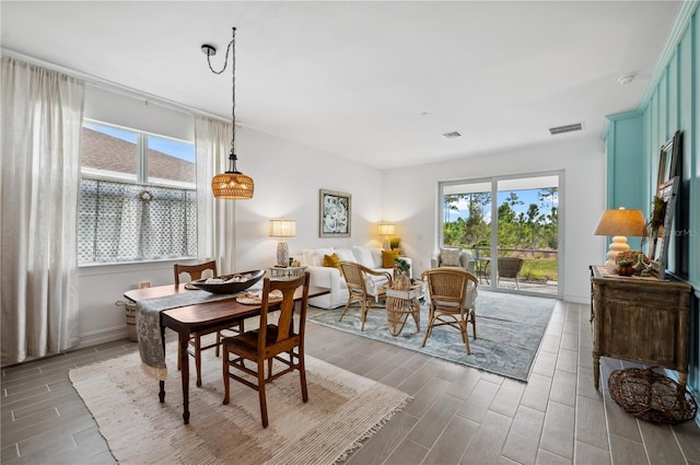 view of dining room