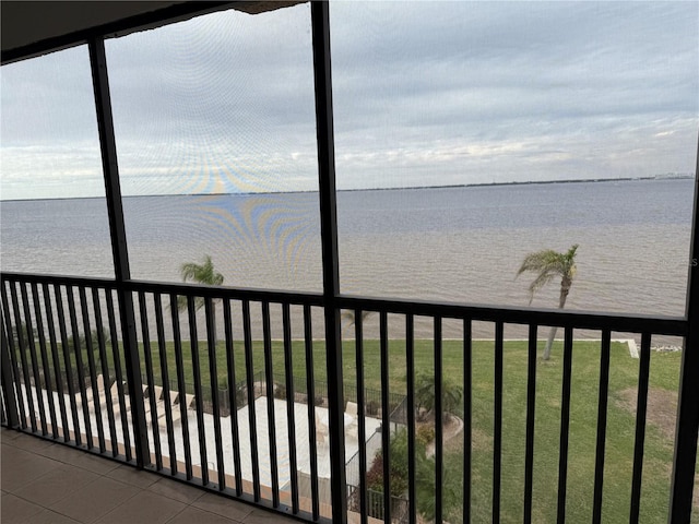 view of water feature