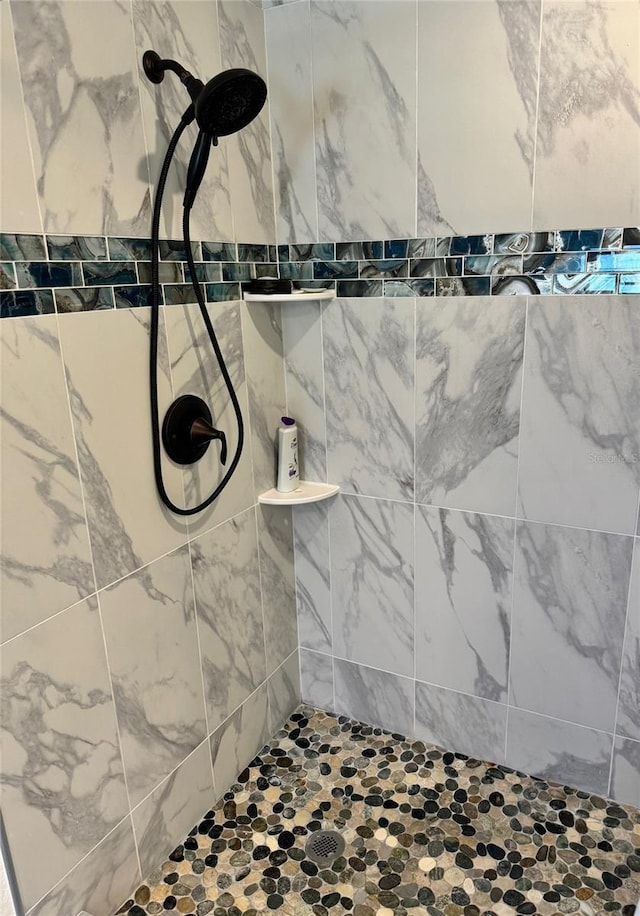 room details featuring tiled shower