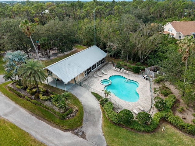 birds eye view of property