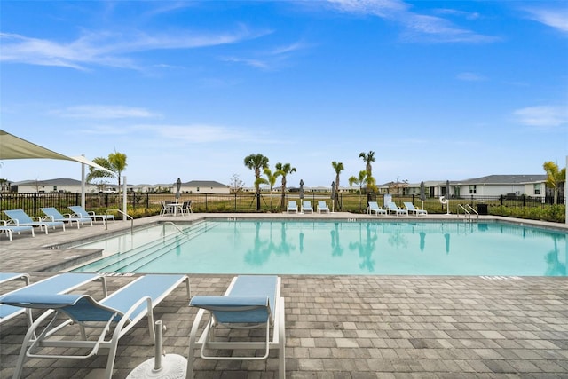 view of pool with a patio area