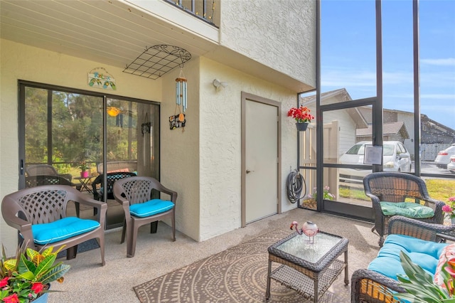 view of sunroom