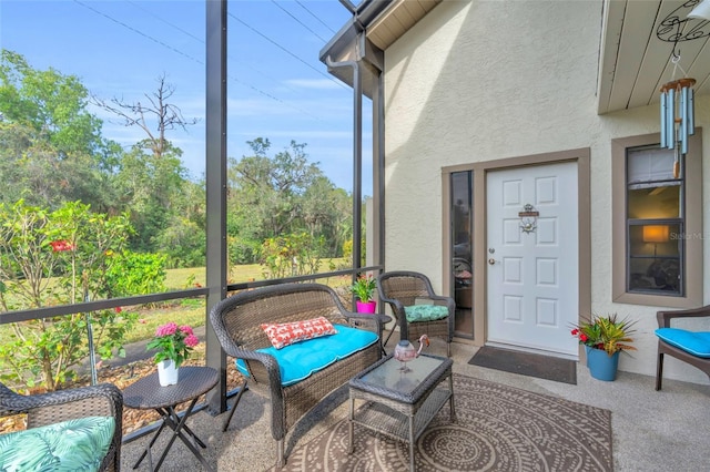 view of sunroom / solarium