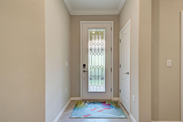 entryway with ornamental molding