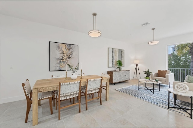 view of dining room