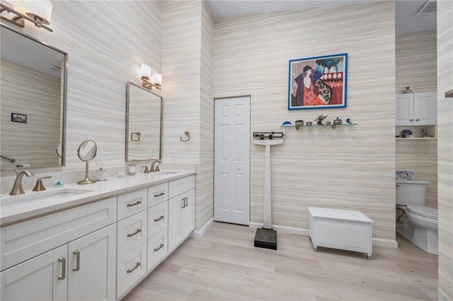 bathroom featuring toilet and vanity