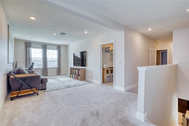 view of carpeted living room