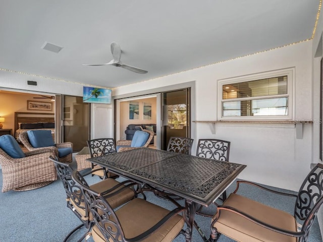 view of patio / terrace with ceiling fan