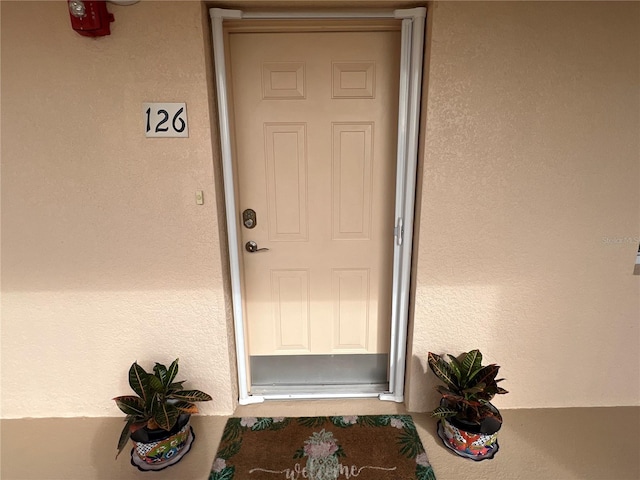 view of doorway to property