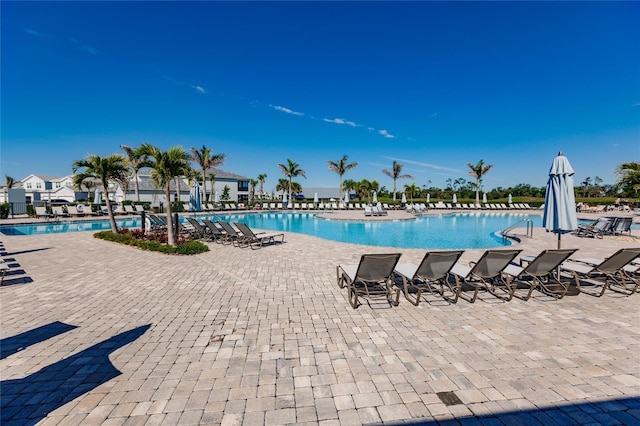 view of pool with a patio