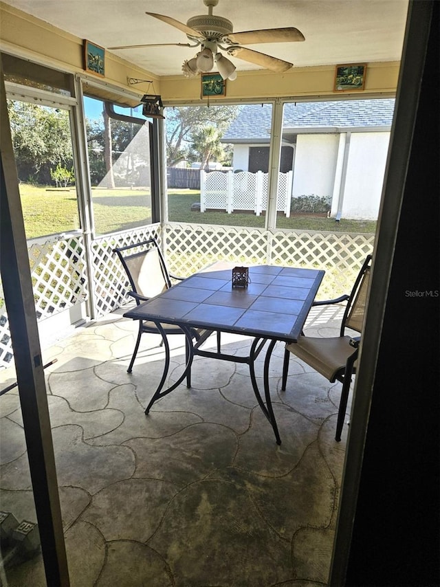 1174 Victoria Ave, Port Charlotte, FL 33948 - sunroom / solarium with a ceiling fan
