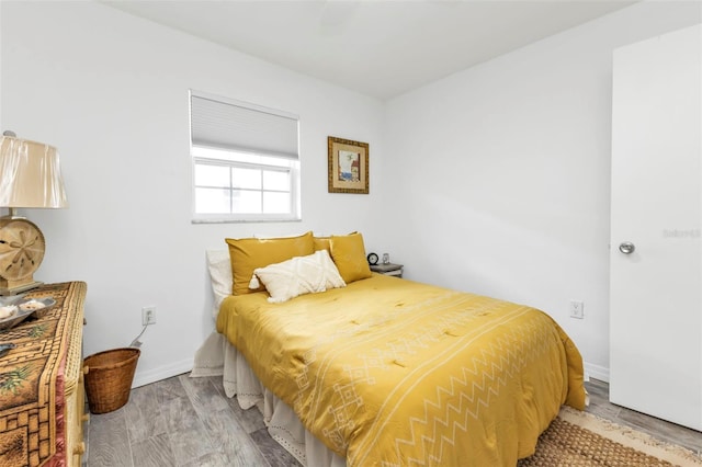 bedroom featuring light hardwood / wood-style flooring