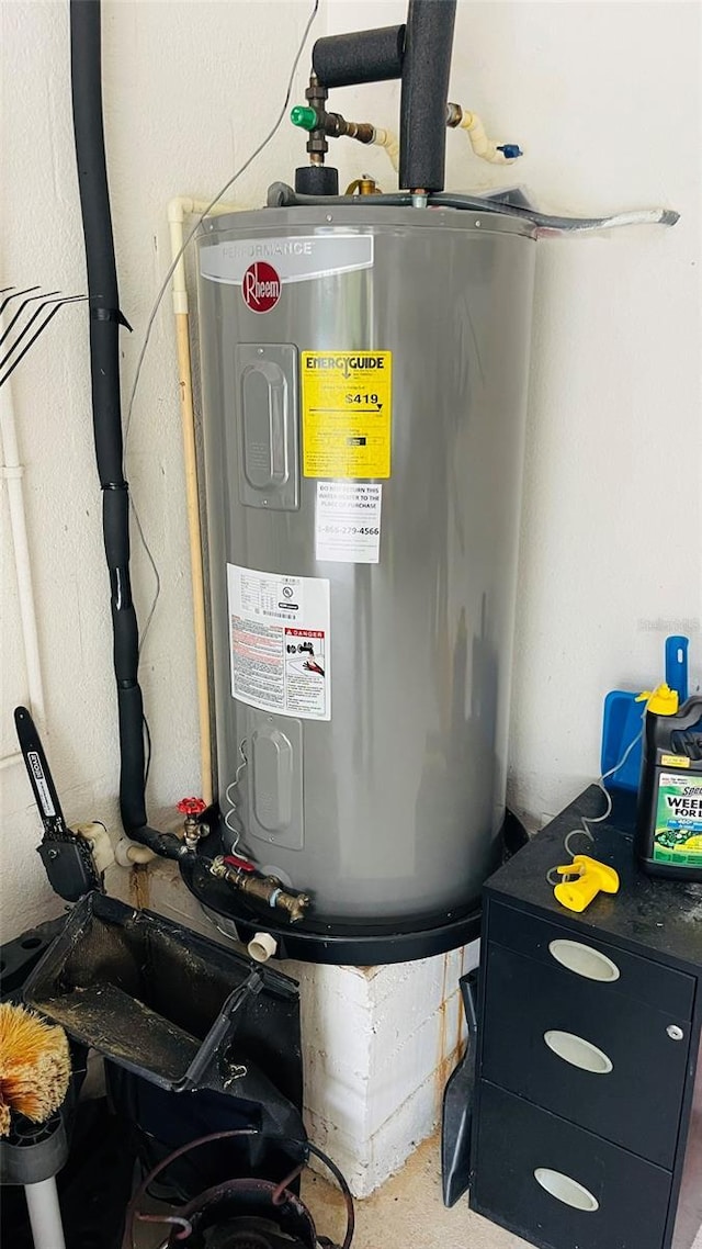 utilities featuring water heater