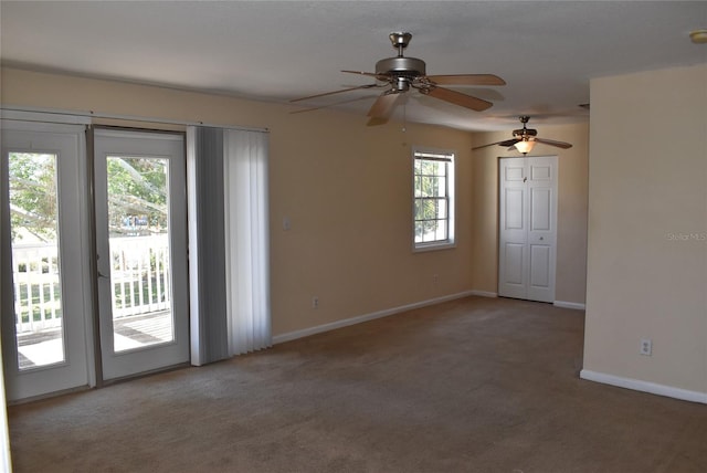 spare room featuring carpet flooring