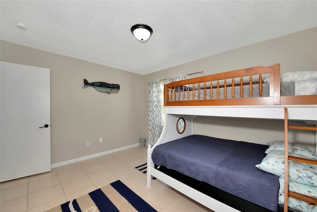 bedroom with a textured ceiling