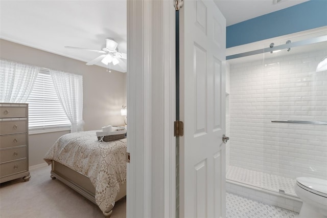 bedroom with ceiling fan