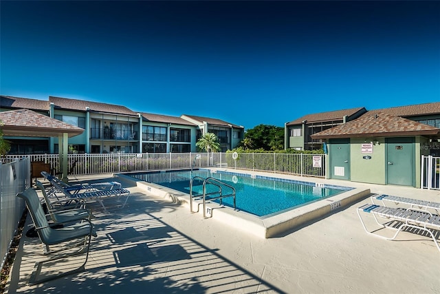 view of pool featuring a patio area