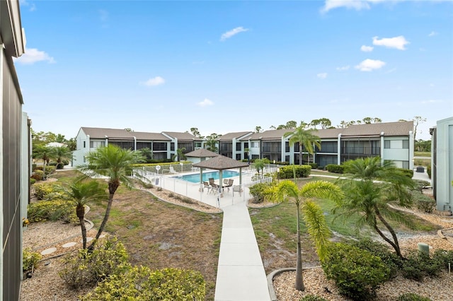 view of pool featuring a patio area