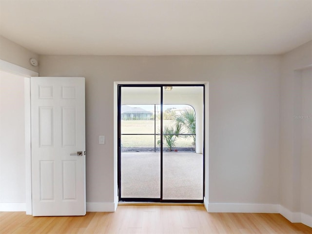 empty room featuring light wood-type flooring