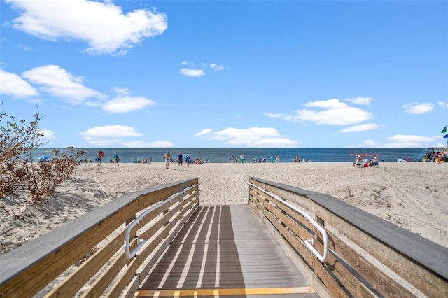 water view with a beach view