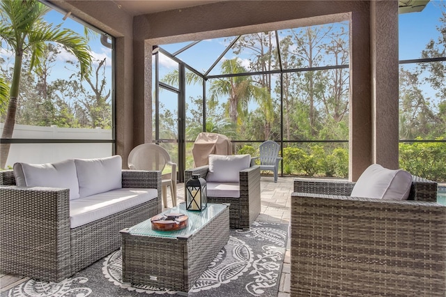 sunroom / solarium featuring a wealth of natural light