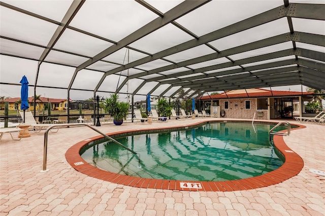 1 Colony Point Dr Unit A19, Punta Gorda, FL 33950 - pool featuring a patio and glass enclosure