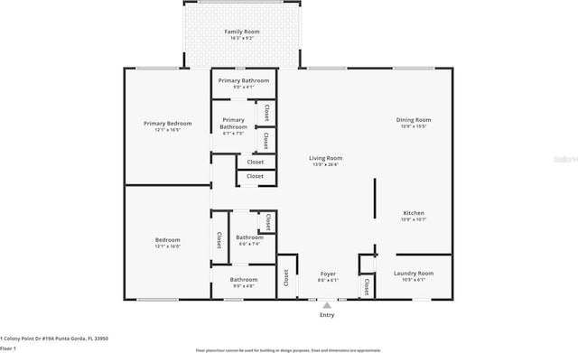 1 Colony Point Dr Unit A19, Punta Gorda, FL 33950 - view of layout
