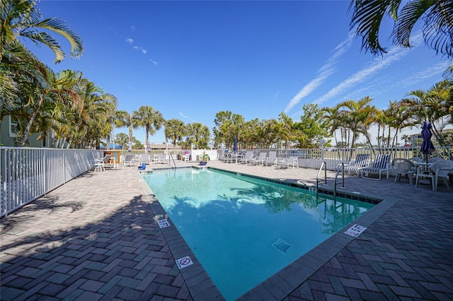 view of pool with a patio area