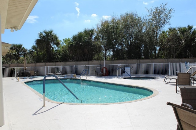 view of pool featuring a patio area