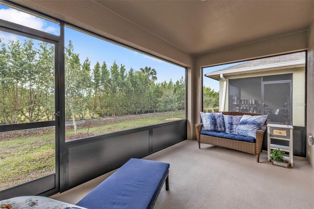 sunroom / solarium featuring a wealth of natural light