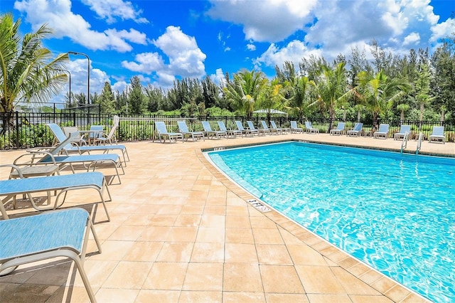 view of pool with a patio