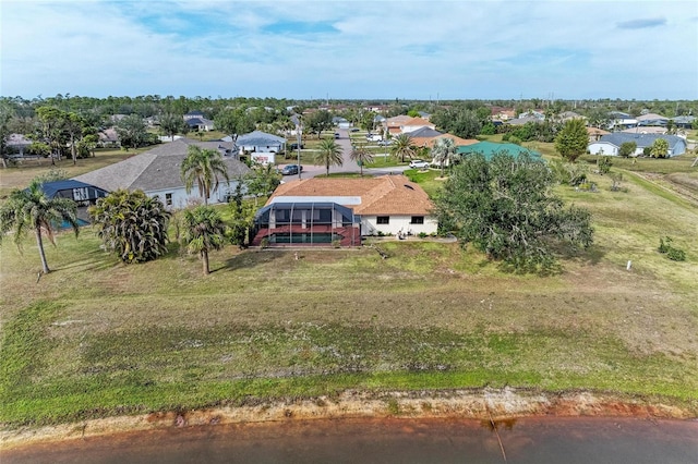 aerial view with a residential view