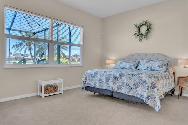 bedroom with carpet floors