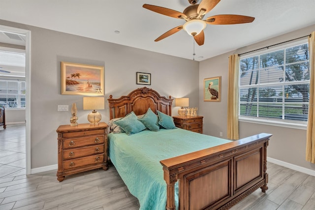 bedroom with ceiling fan