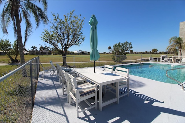 view of pool with a patio