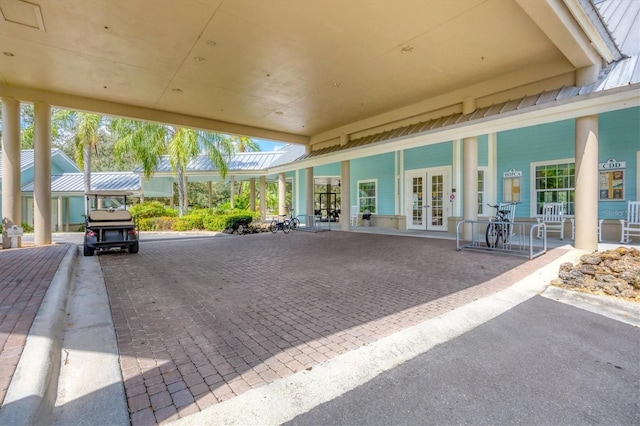 view of patio with french doors