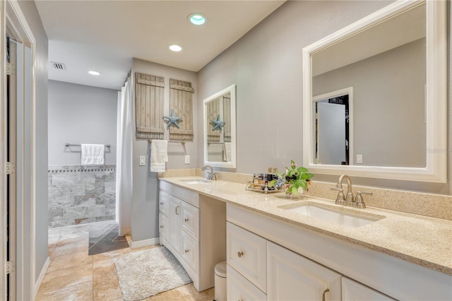 bathroom featuring vanity