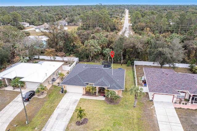 birds eye view of property