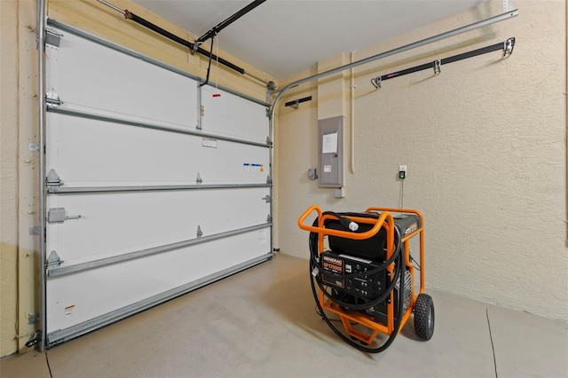 garage featuring electric panel