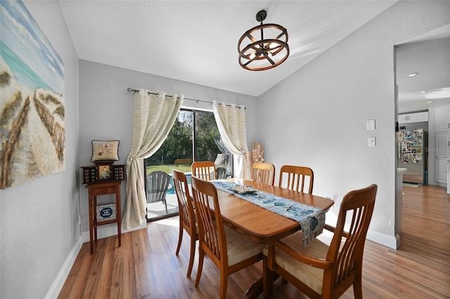 dining room featuring wood-type flooring