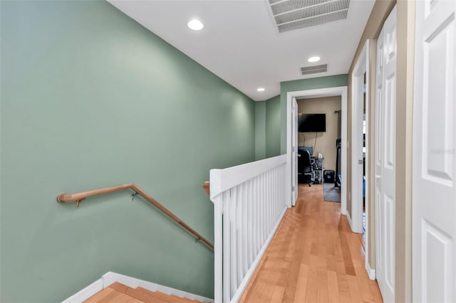 corridor featuring light wood-type flooring