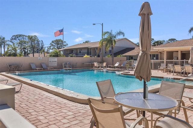 view of pool with a patio