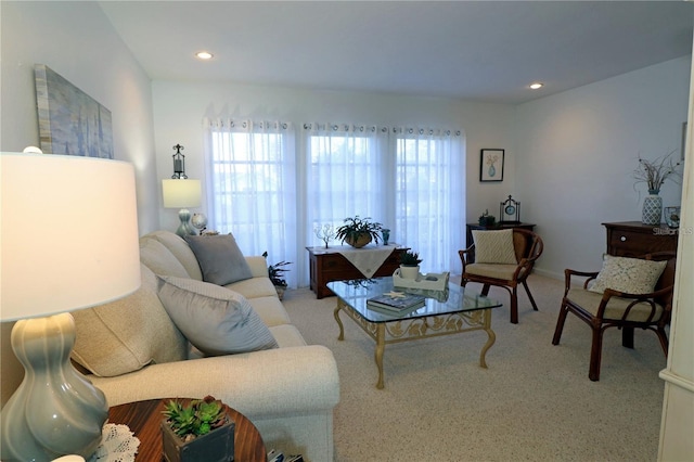 view of carpeted living room