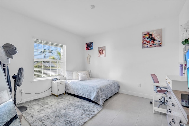 view of tiled bedroom