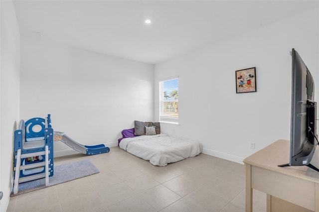 view of tiled bedroom